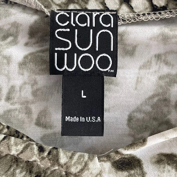 Clara Sun Woo | Reptile Tie Front Lightweight Blouse Size Large - Picture 5 of 7
